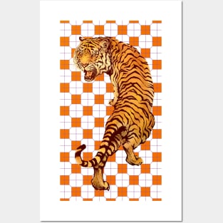 Hong Kong Funky Tiger Orange - Animal Lover Posters and Art